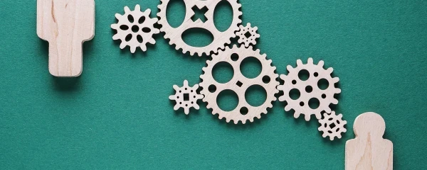 Connected wooden cogs
