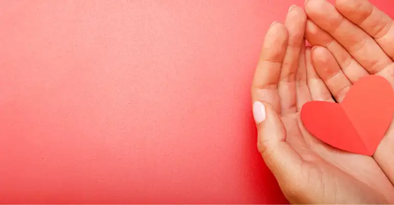 V2paper Heart In Womens Hands