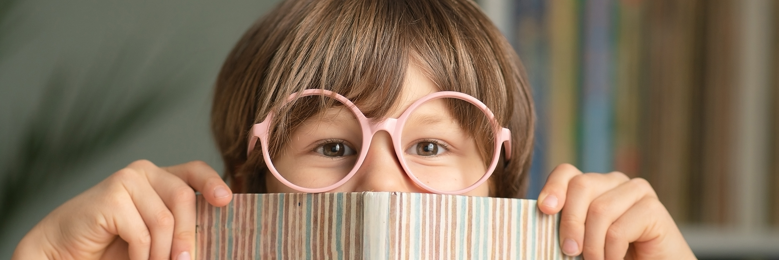 Child Wearing Glasses Story Website Banner