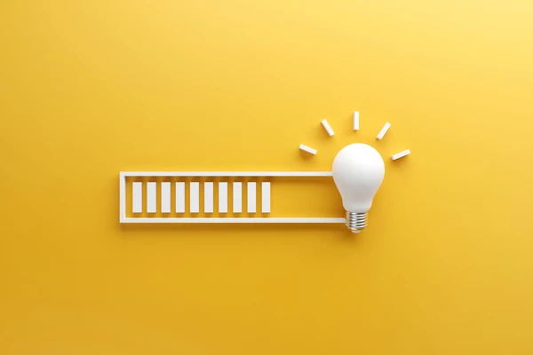 Loading Bar To Lightbulb Yellow Website