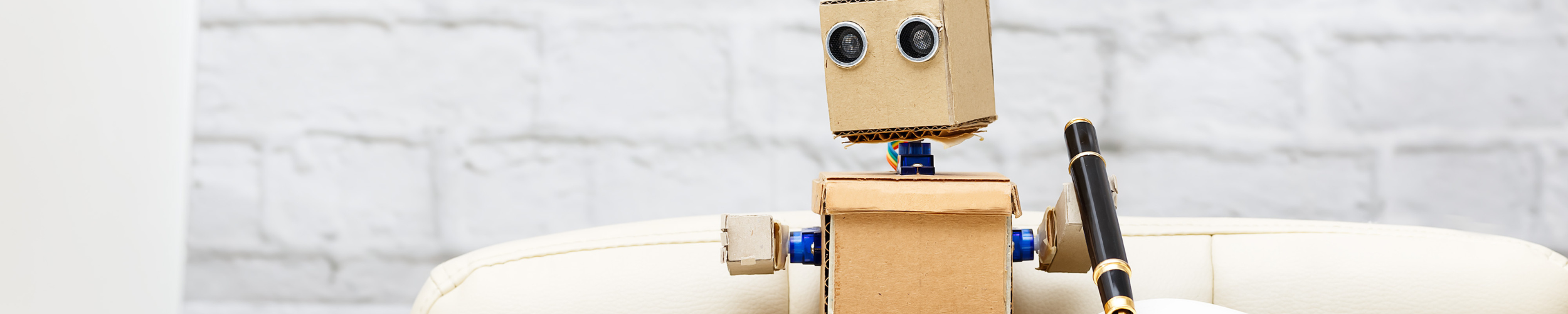 Cardboard Robot Job Banner