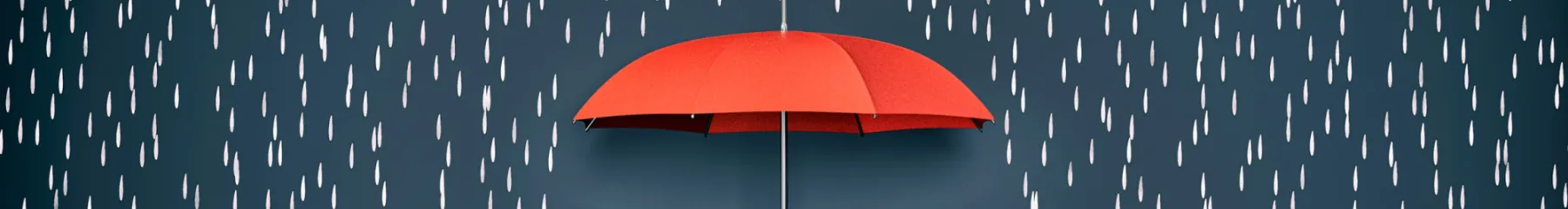 Open Umbrella in rain