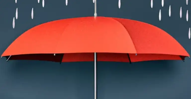 Open Umbrella in rain