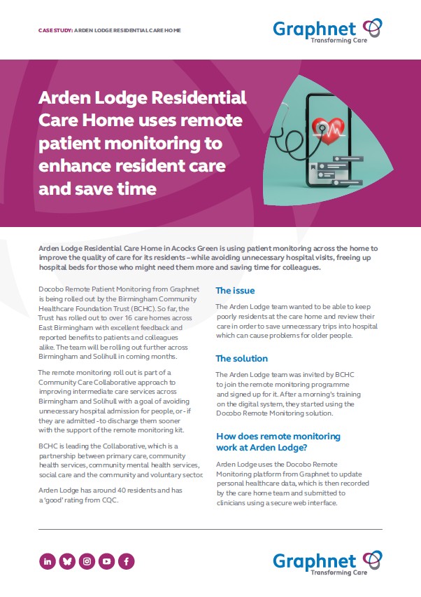 Arden Lodge Case Study Front Cover