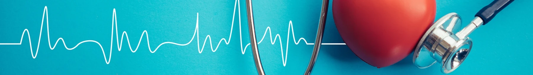 stethascope on a heart showing reading