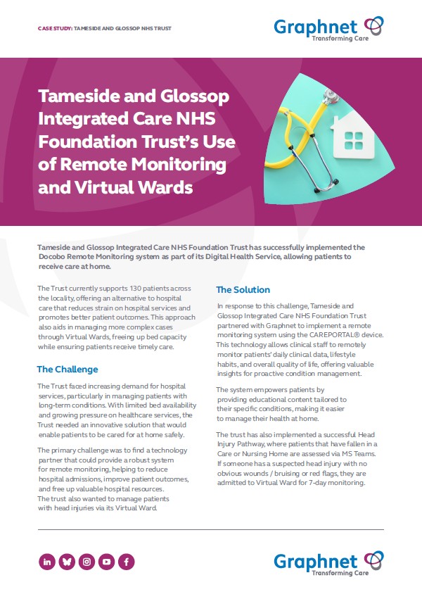 Tameside And Glossop Case Study Front Cover