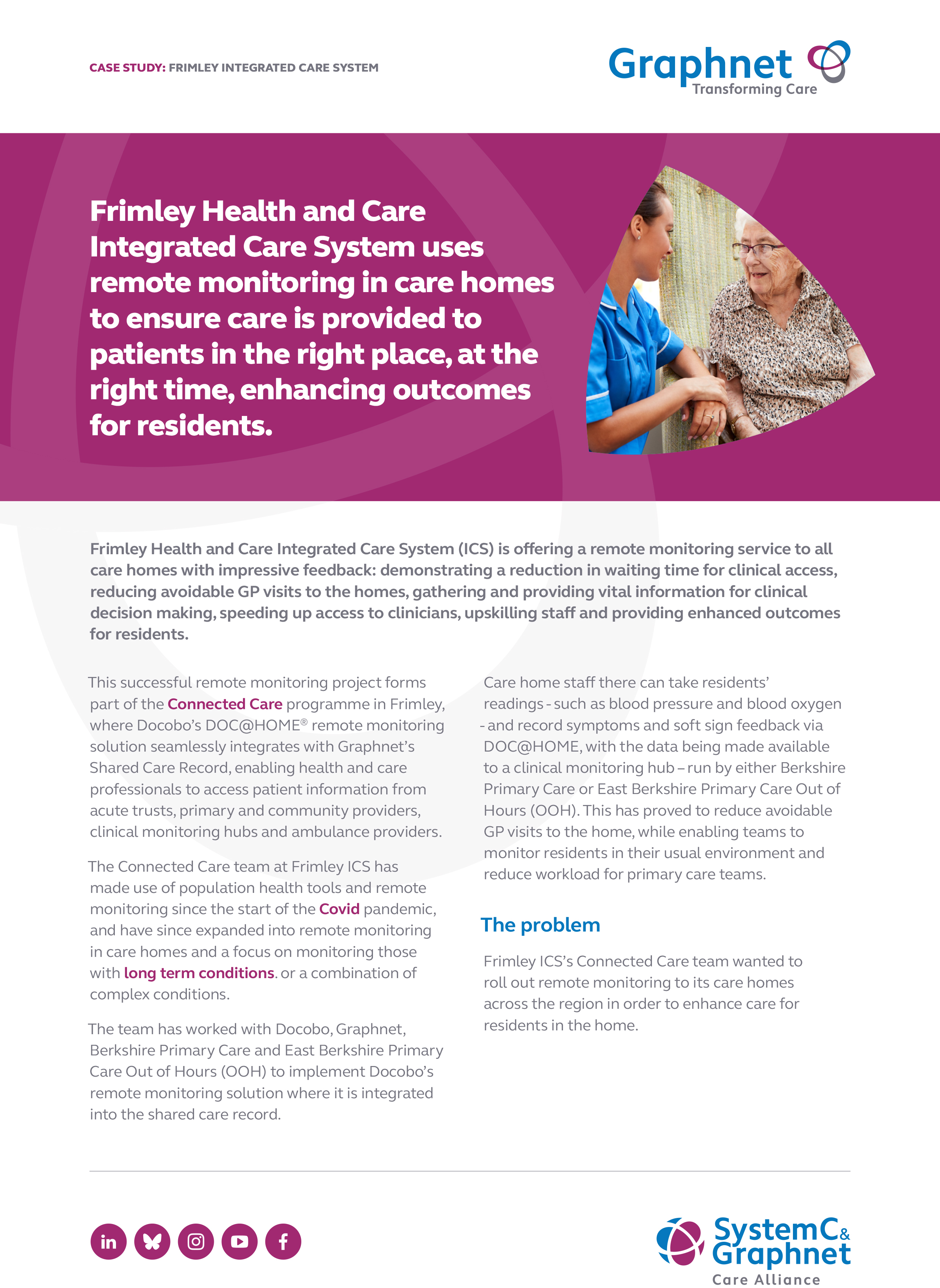 Graphnet Frimley Care Homes Feedback Case Study FRONT COVER