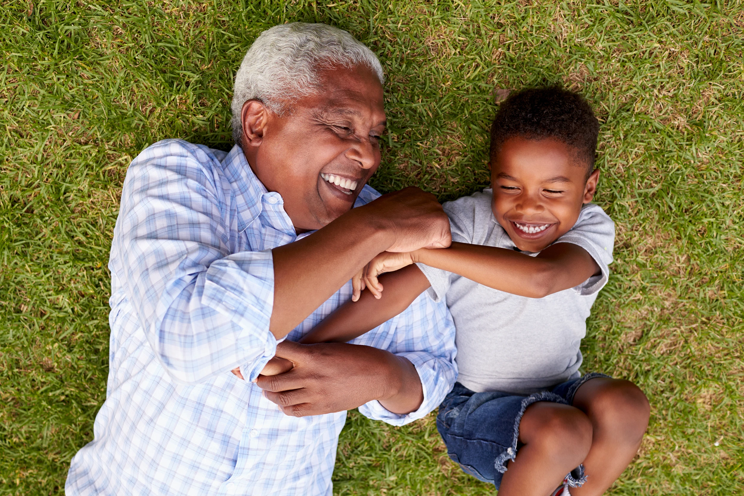 Grandfather And Grandson Social Care W