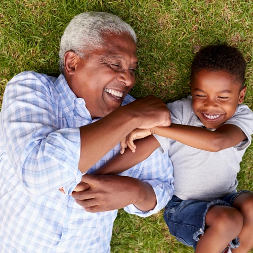 Grandfather And Grandson Social Care W