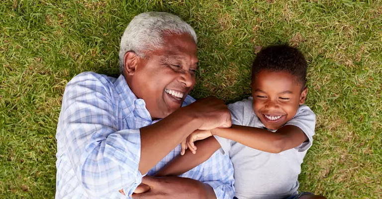 Grandfather And Grandson Social Care W
