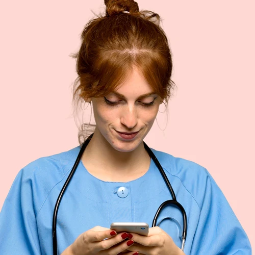 Nurse With Phone Web 2