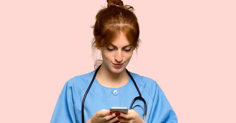 Nurse With Phone Web 2