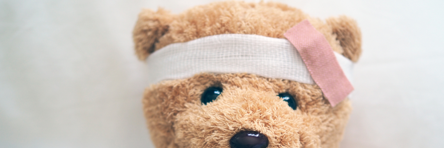 V2bandaged Teddy Bear Web Banner