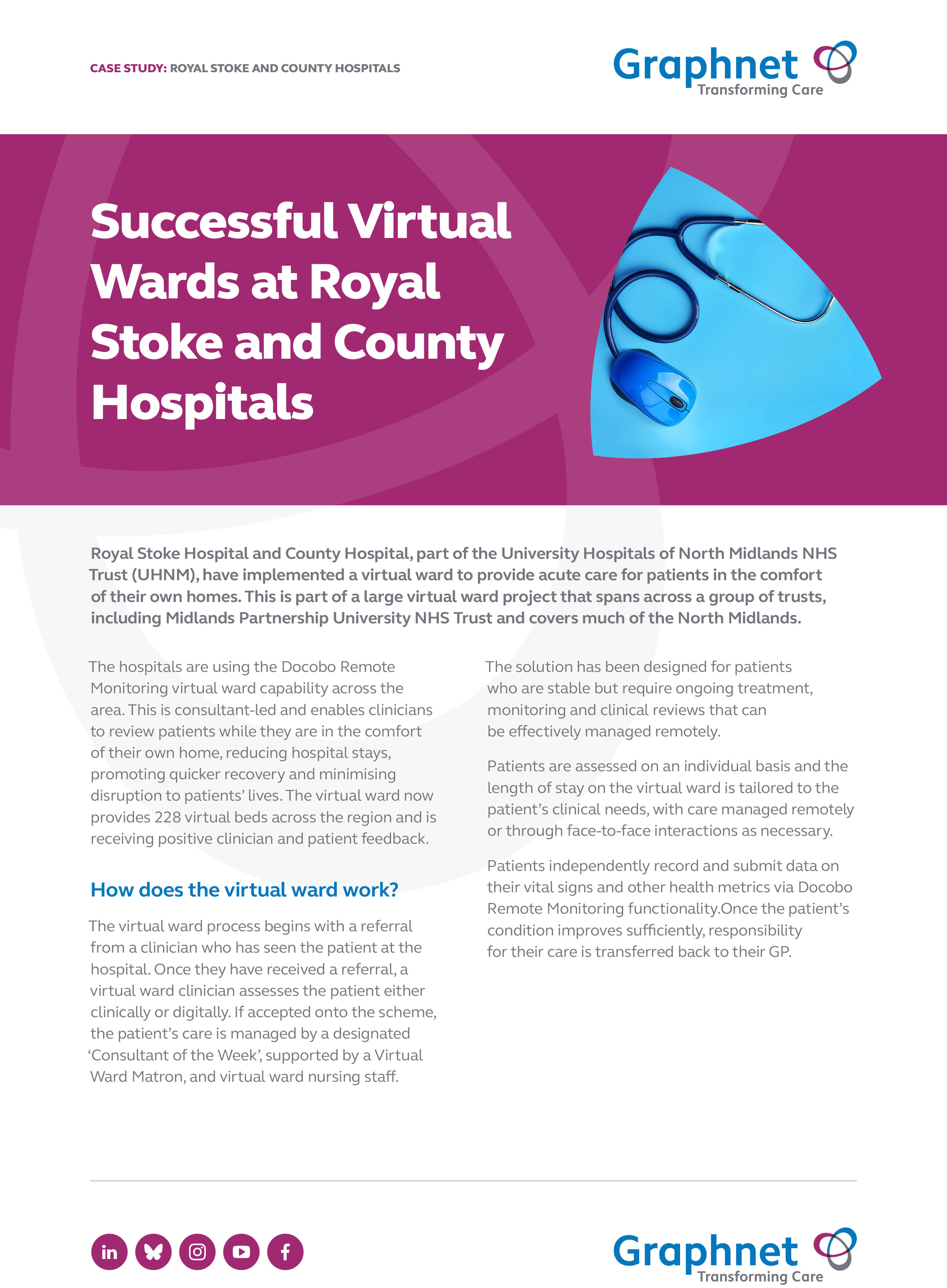 Royal Stoke And County Hospitals Case Study FRONT COVER