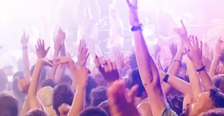 People in a crowd at a gig