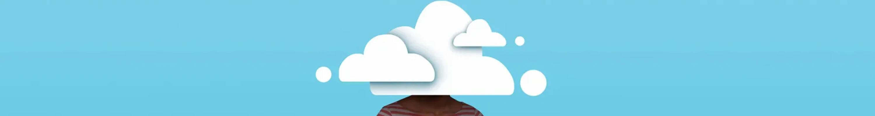 cloud head woman computer