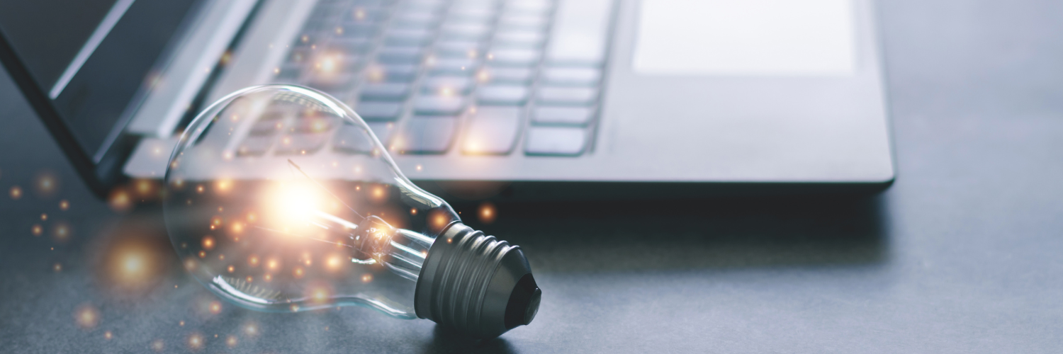 Lightbulb And Laptop Banner