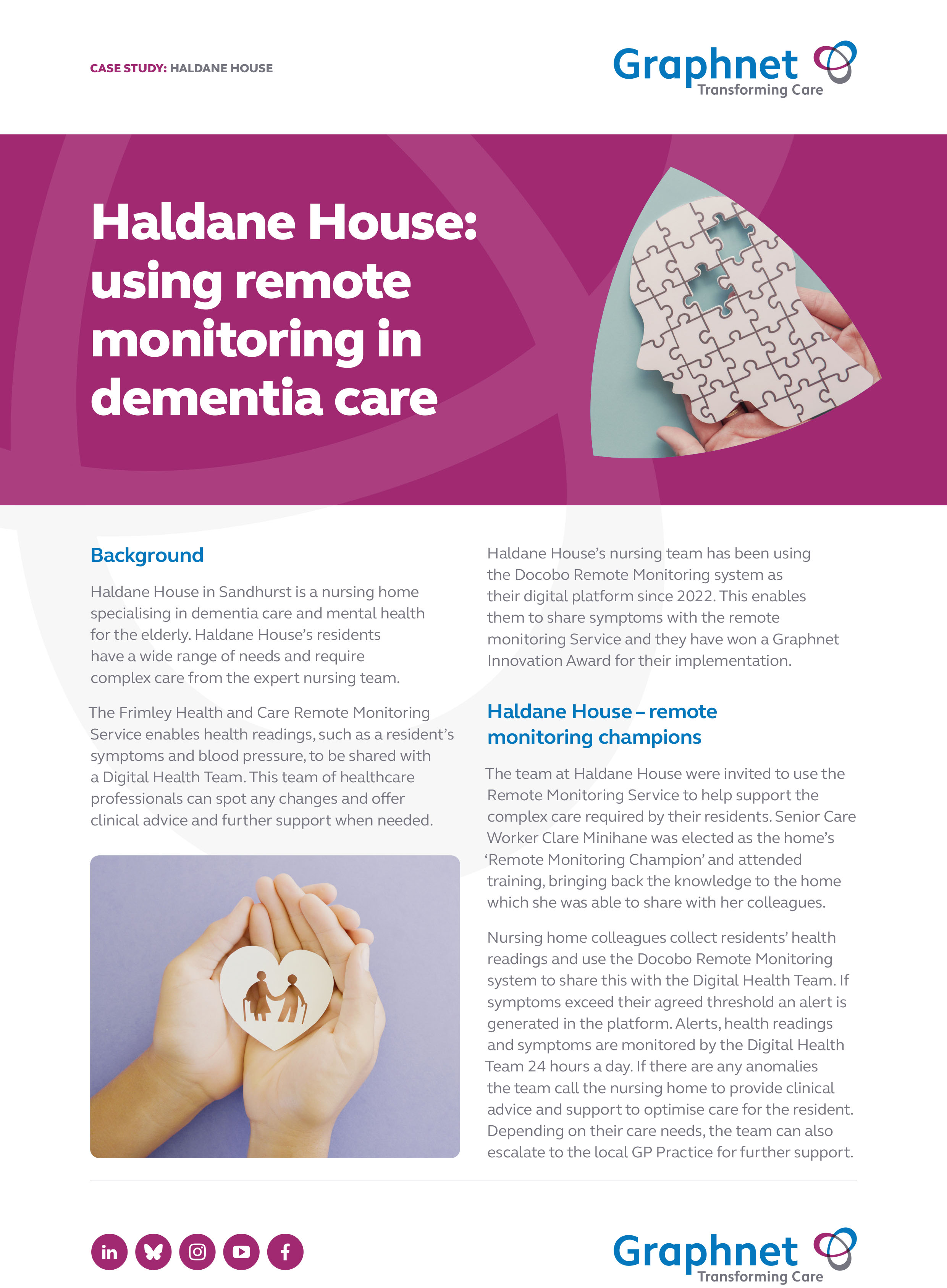 Haldane House Case Study FRONT COVER