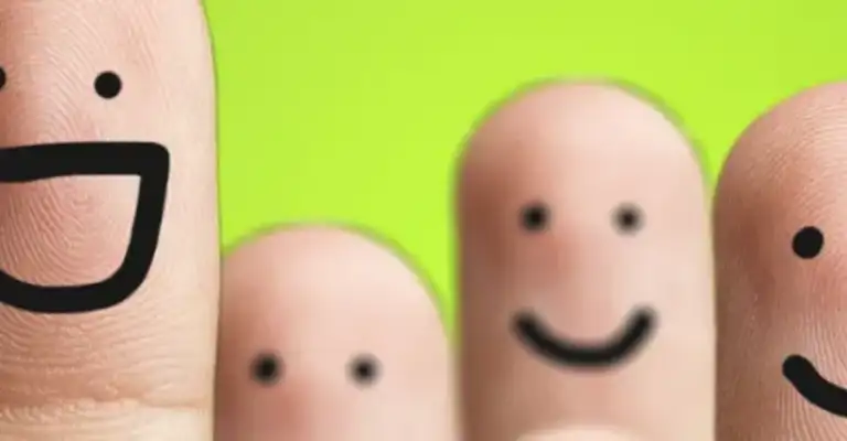 Tips of happy fingers