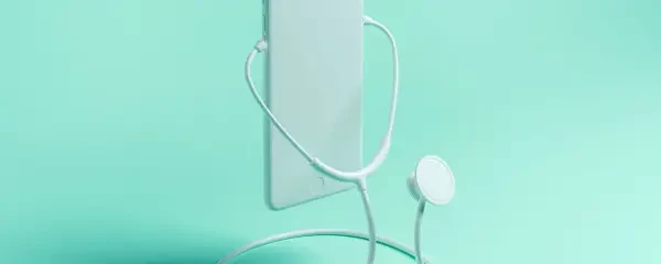 phone with stethoscope green