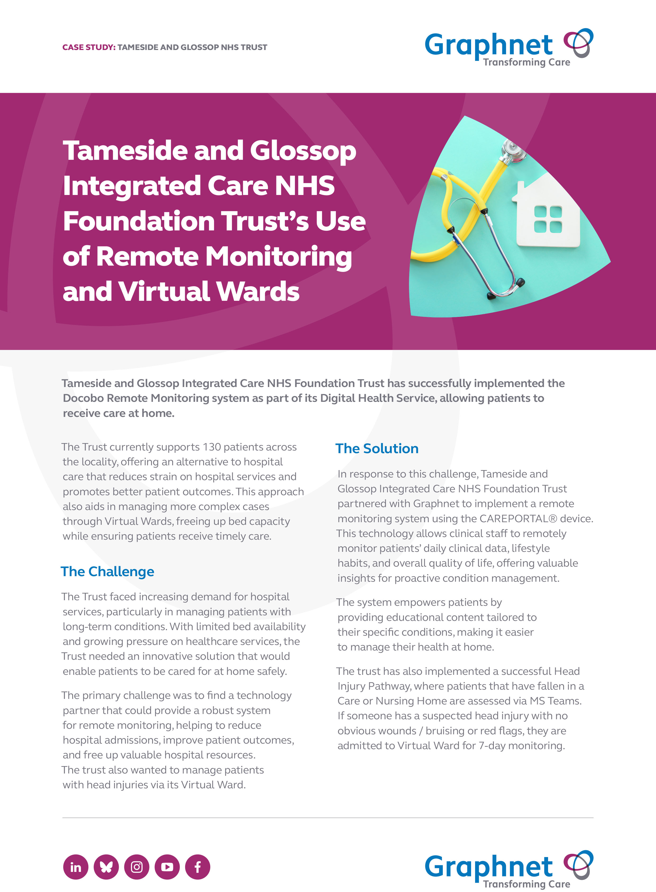 Tameside And Glossop Integrated Care NHS Foundation Trust Case Study FRONT COVER