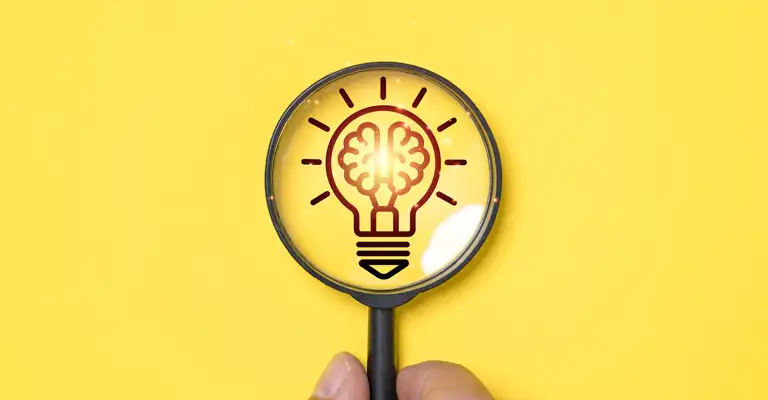 Magnifying Glass Brain Web