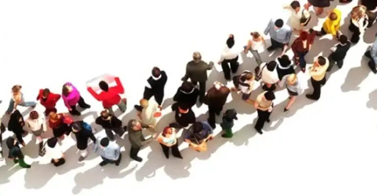 People standing in a crowd