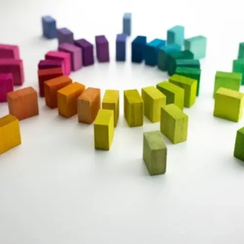Coloured blocks to represent data feeds